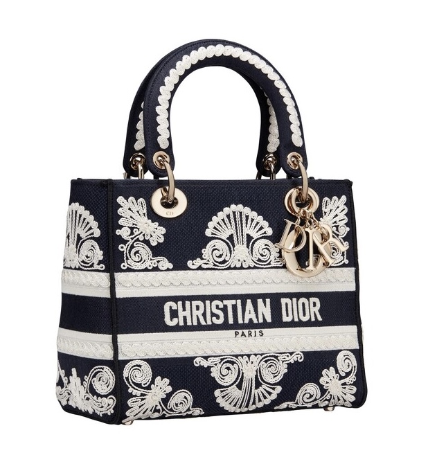 Сумка Dior Lady D lite Темно синяя N
