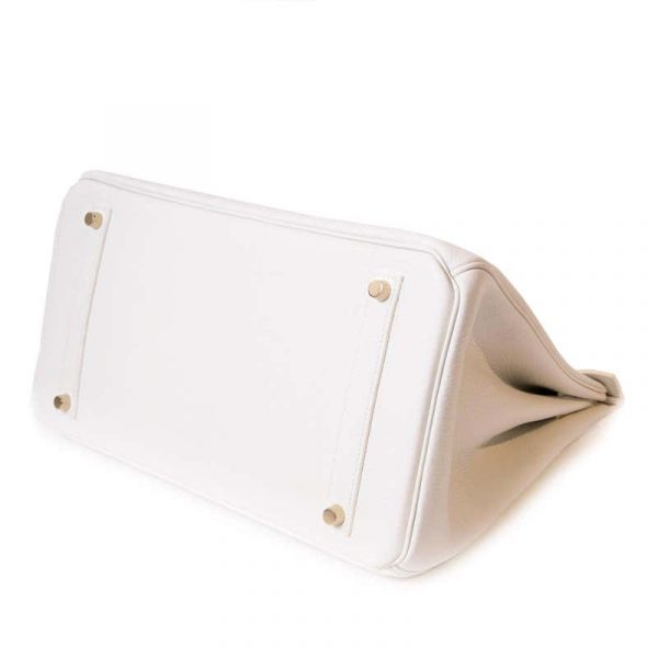 Сумка Hermes Birkin White Taurillon Clemence Ghw Белая N
