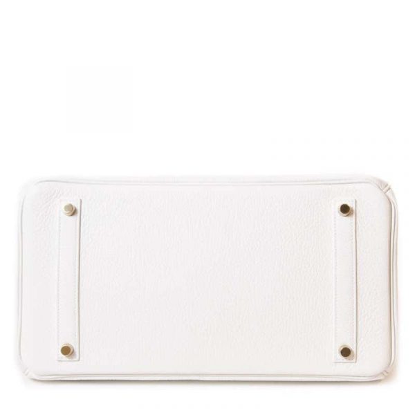Сумка Hermes Birkin White Taurillon Clemence Ghw Белая N