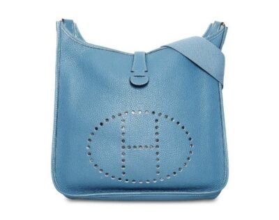 Сумка Hermes Evelyne Gm Голубая N