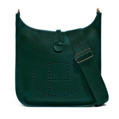 Сумка Hermes Evelyne Темно зеленая N