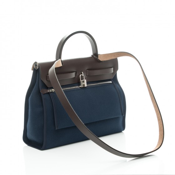 Сумка Hermes Herbag Zip Темно синяя N