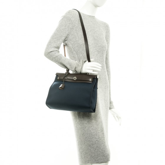 Сумка Hermes Herbag Zip Темно синяя N