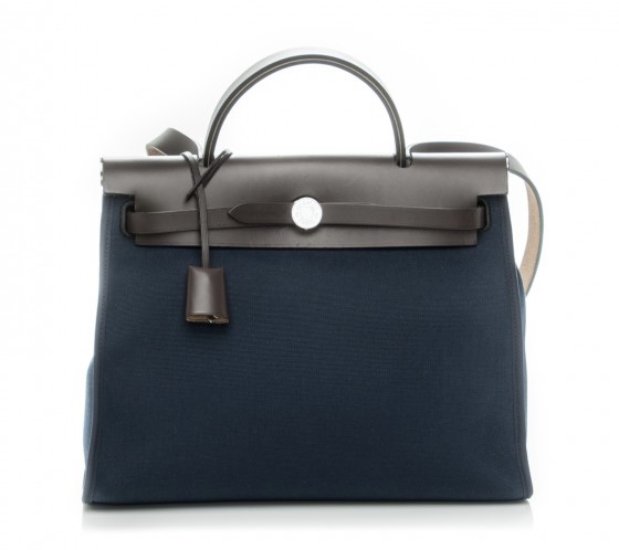 Сумка Hermes Herbag Zip Темно синяя N