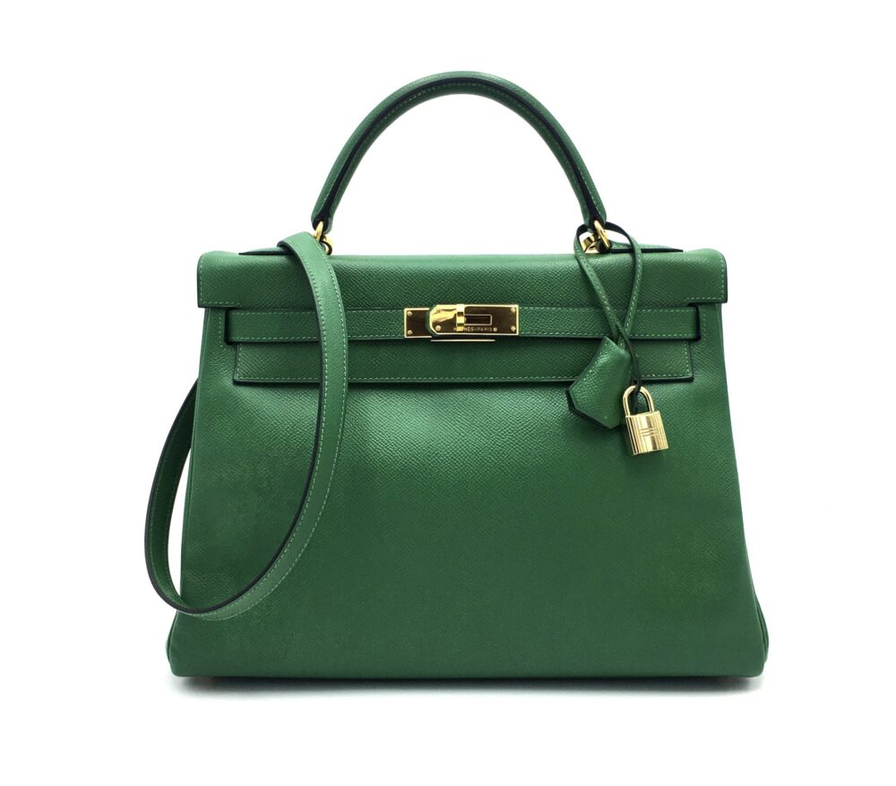 Сумка Hermes Herm Зеленая N scaled