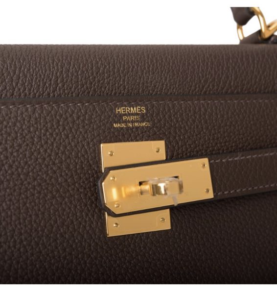 Сумка Hermes Herm Темно коричневая N
