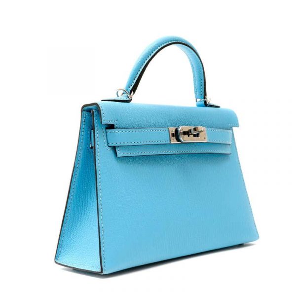 Сумка Hermes Kelly Mini Robin Голубая N