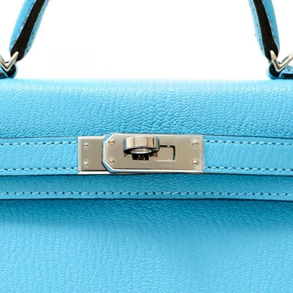 Сумка Hermes Kelly Mini Robin Голубая N