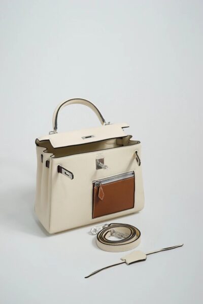 Сумка Hermes Kelly Colormatic Бежевая N