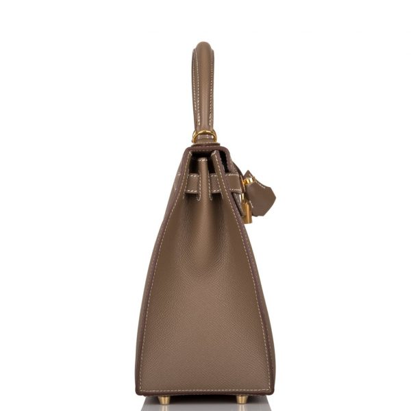 Сумка Hermes Kelly Sellier Etoupe Epsom Темно коричневая N