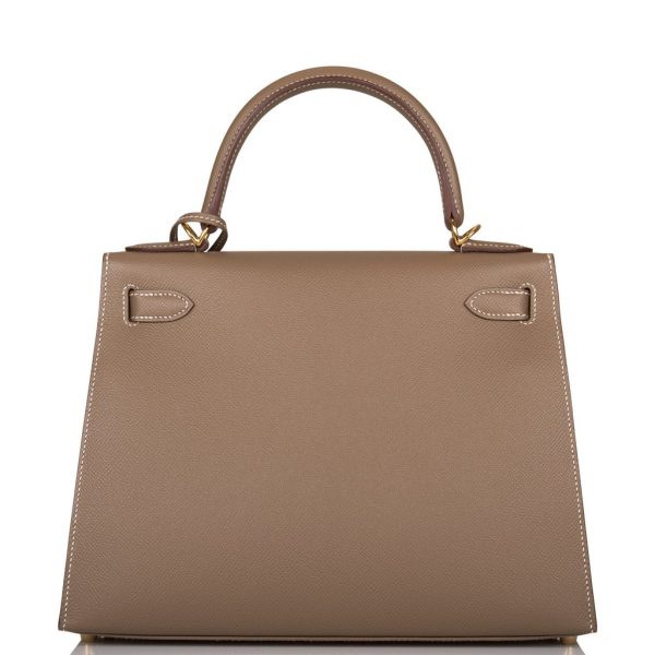 Сумка Hermes Kelly Sellier Etoupe Epsom Темно коричневая N