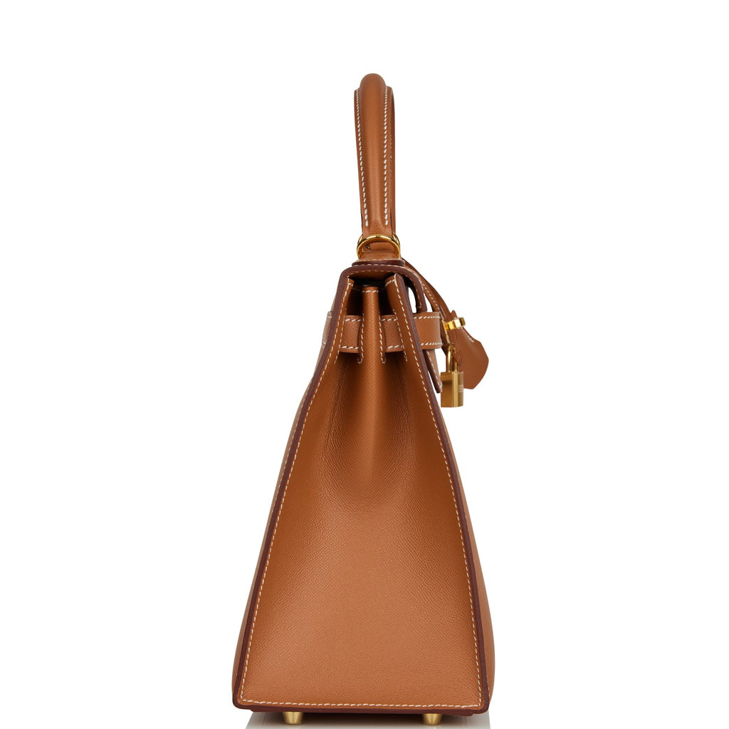 Сумка Hermes Kelly Sellier Gold Madame Коричневая N