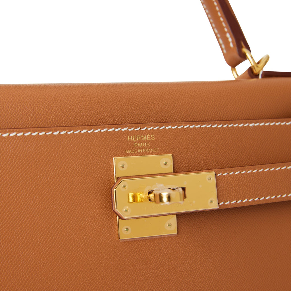 Сумка Hermes Kelly Sellier Gold Madame Коричневая N