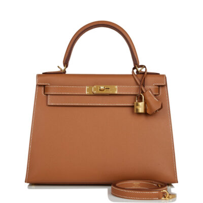 Сумка Hermes Kelly Sellier Gold Madame Коричневая N