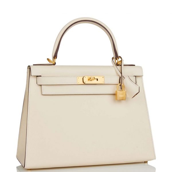 Сумка Hermes Kelly Sellier Nata Verso Epsom Белая N