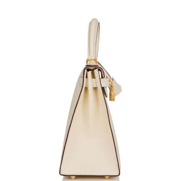 Сумка Hermes Kelly Sellier Nata Verso Epsom Белая N