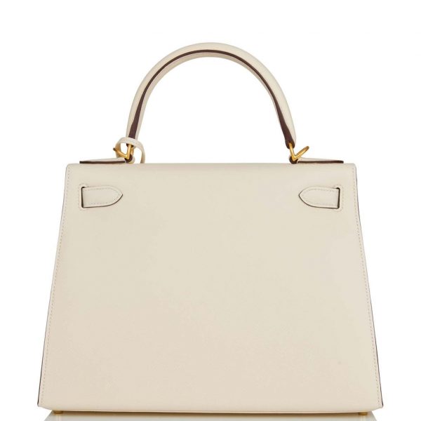 Сумка Hermes Kelly Sellier Nata Verso Epsom Белая N