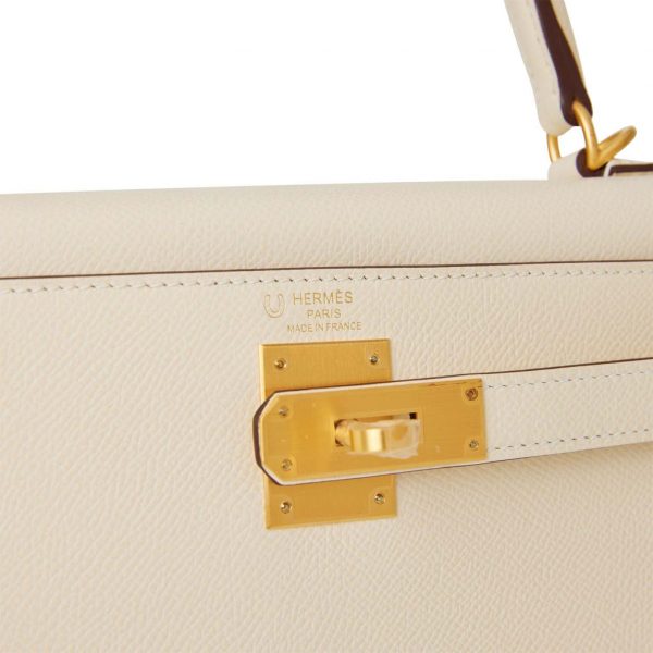 Сумка Hermes Kelly Sellier Nata Verso Epsom Белая N