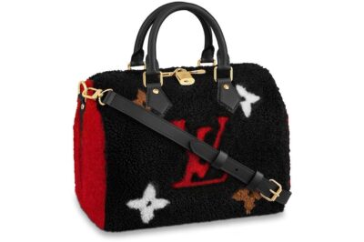 Сумка Louis Vuitton Speedy Bandouliere Monogram Teddy Fleece Черная N