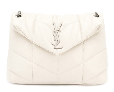 Сумка Saint Laurent Puffer Loulou Medium Белая N