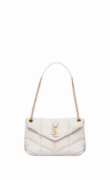 Сумка Saint Laurent Puffer Loulou Small Белая N