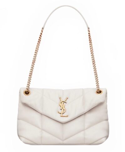 Сумка Saint Laurent Puffer Loulou Small Белая N
