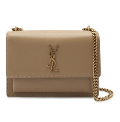 Сумка Saint Laurent Sunset Monogram Medium Бежевая N