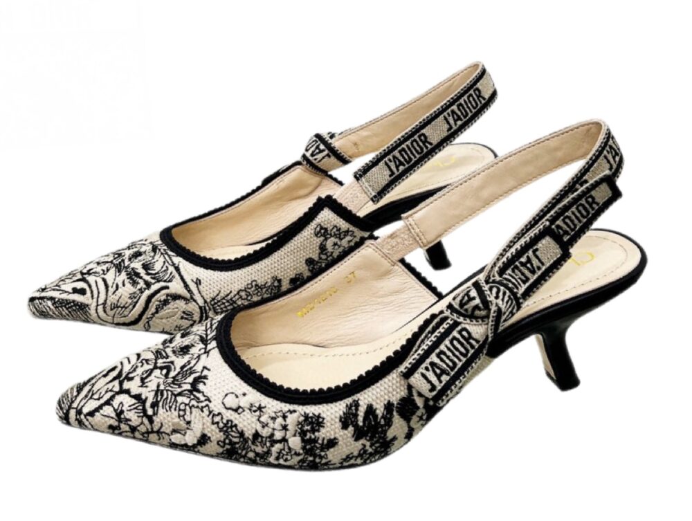 Туфли Dior Jadior Toile De Jouy Черные F