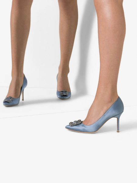Туфли Manolo Blahnik Hangisi Светло серые F