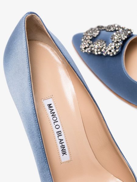 Туфли Manolo Blahnik Hangisi Светло серые F