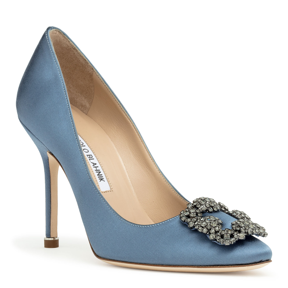 Туфли Manolo Blahnik Hangisi Светло серые F