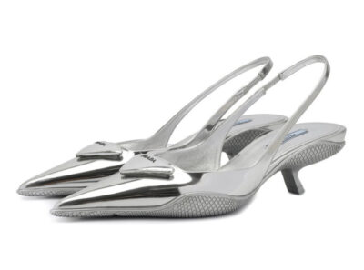 Туфли Prada Ul Серебряные F