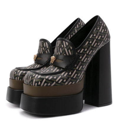 Туфли Versace Intrico Темно коричневые F