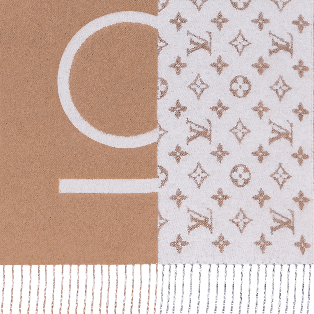 Шарф Louis Vuitton Monogram Split Бежевый M