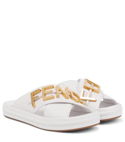 Шлепанцы Fendi Fendigraphy Белые F
