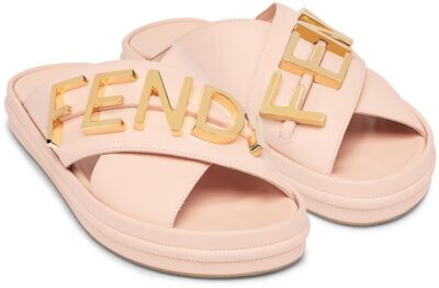 Шлепанцы Fendi Fendigraphy Светло розовые F