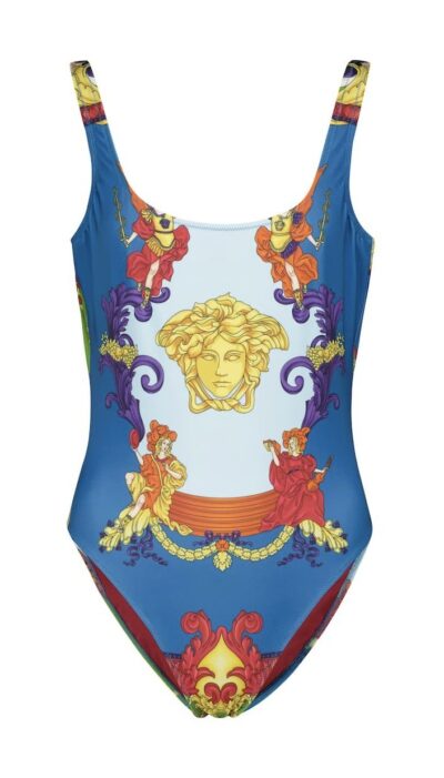 Купальник Versace Medusa Renaissance Print One piece Swimsuit Синий F