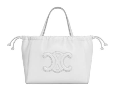 Сумка Celine Cabas Drawstring Cuir Triomphe Белая N