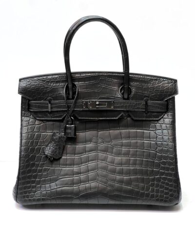 Сумка Hermes Birkin Matte Crocodile Alligator Черная N