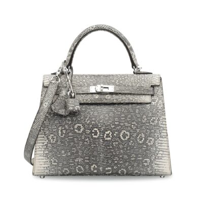 Сумка Hermes Sellier Kelly Salvator Lizard Серая N