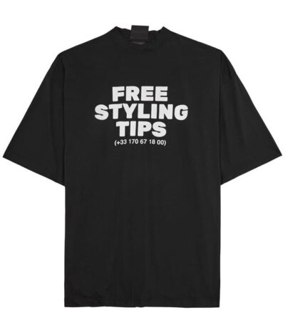 Футболка Balenciaga Free Styling Tips Черная F