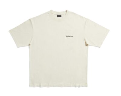 Футболка Balenciaga Medium Fit Кремовая F