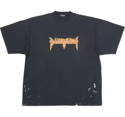 Футболка Balenciaga Metal Logo Черная F