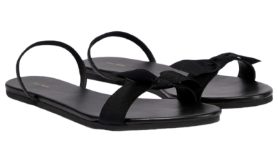 Шлепанцы The Row Row Черные F