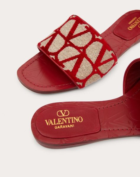 Шлепанцы Valentino Toile Iconographe Красные F