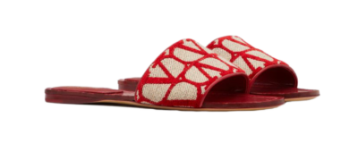 Шлепанцы Valentino Toile Iconographe Красные F