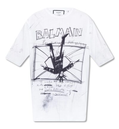 Футболка Balenciaga Balmain Белая F