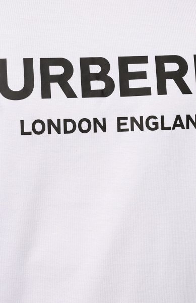 Футболка Burberry Letchford Logo Tee Белая F
