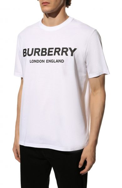 Футболка Burberry Letchford Logo Tee Белая F