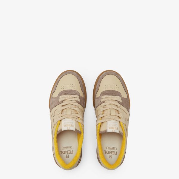 Кроссовки Fendi Match Бежевые F